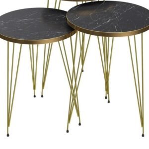 1 Pcs / Set of 3 Round Coffee Table HIGH Gloss Nesting End Tables