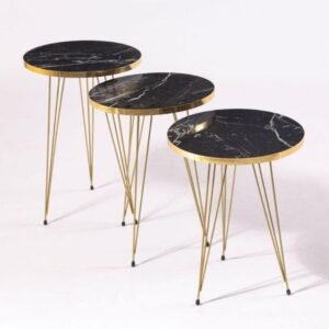 1 Pcs / Set of 3 Round Coffee Table HIGH Gloss Nesting End Tables