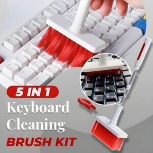 5-in-1 Keyboard & Laptop Cleaning Kit with Microfiber, Brush, and Cleaning Gel - All-in-One Solution