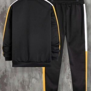 Men's Polyester Printed Tracksuit 2 Pcs – Lightweight Athletic Set for Sports & Casual Wear