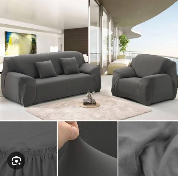 5 Seater Lycra Plain Sofa Cover