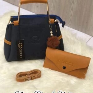 Women Faux Leather Hand Bag- 2pcs