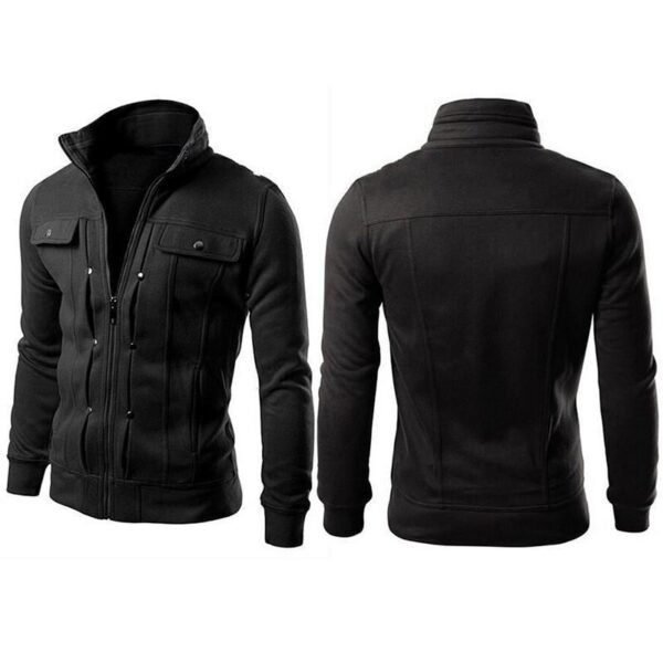 Black Fleece Jacket For Men-Mexican-Inspired Fashion